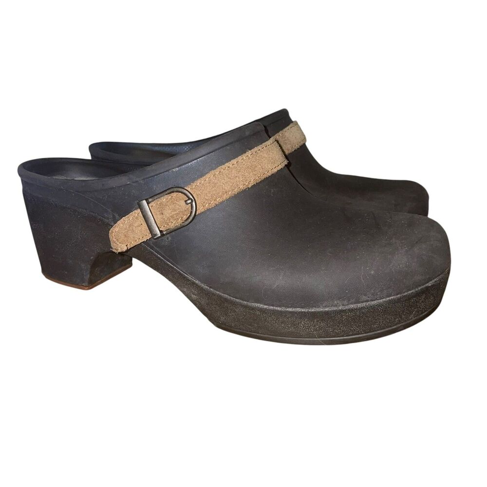 Crocs Women's 9 Sarah Espresso Wedge Heel Slip on Clogs